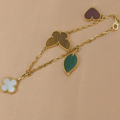 [Riva Jewelry]LUCKY NATURE MULTI-CHARM BRACELET