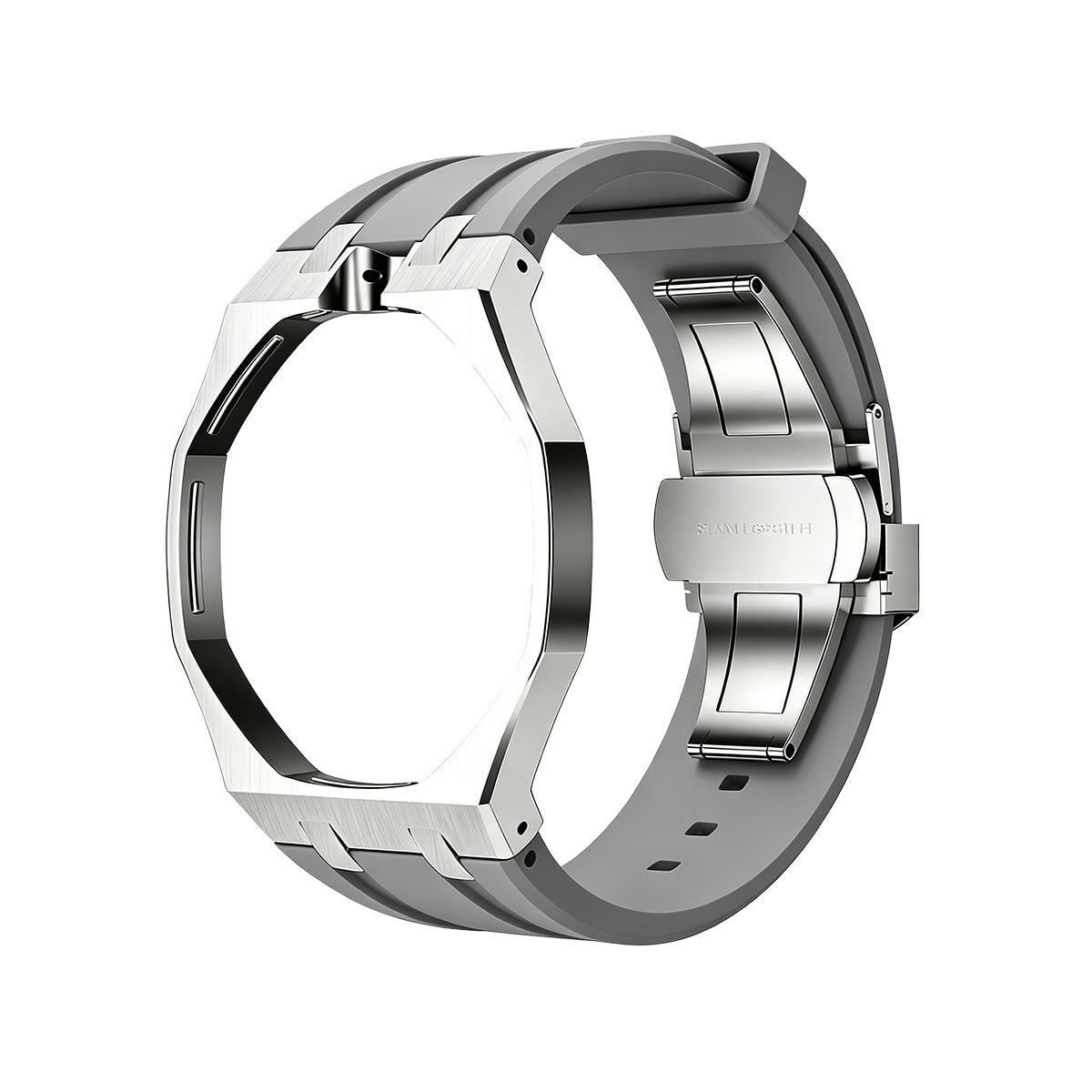 [Riva Jewelry]OAK POP GRAY STEEL SILICONE STRAP