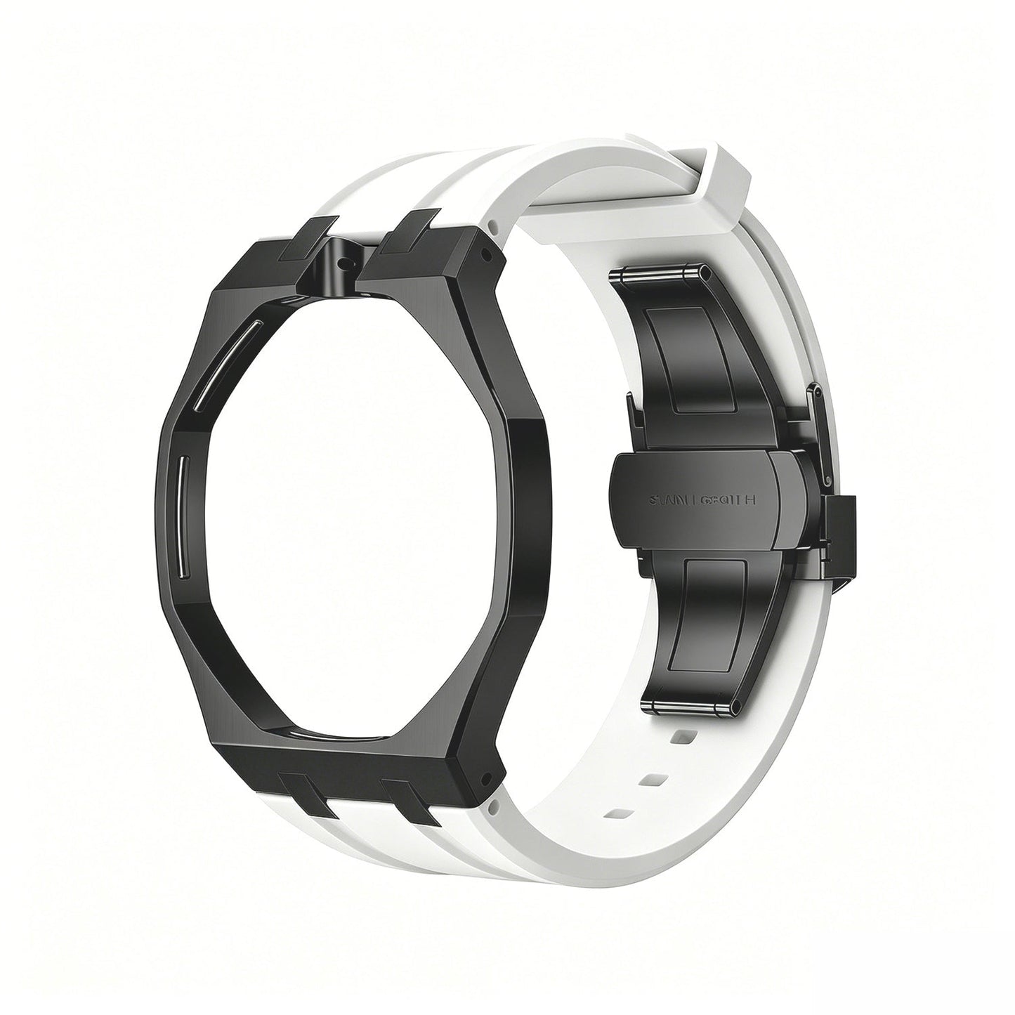 [Riva Jewelry]OAK POP BLACK STEEL CASE & SILICONE STRAP