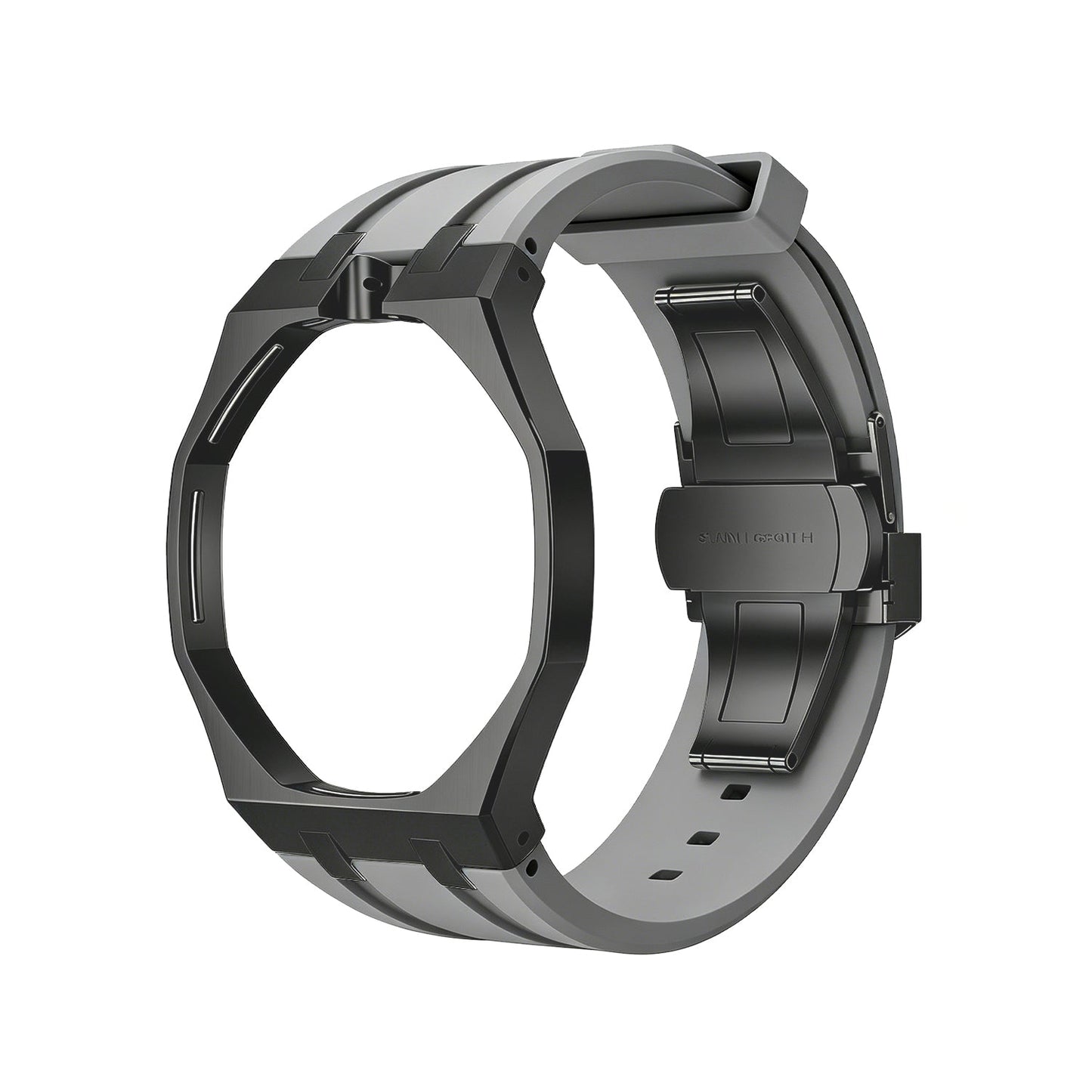 [Riva Jewelry]OAK POP BLACK STEEL CASE & SILICONE STRAP