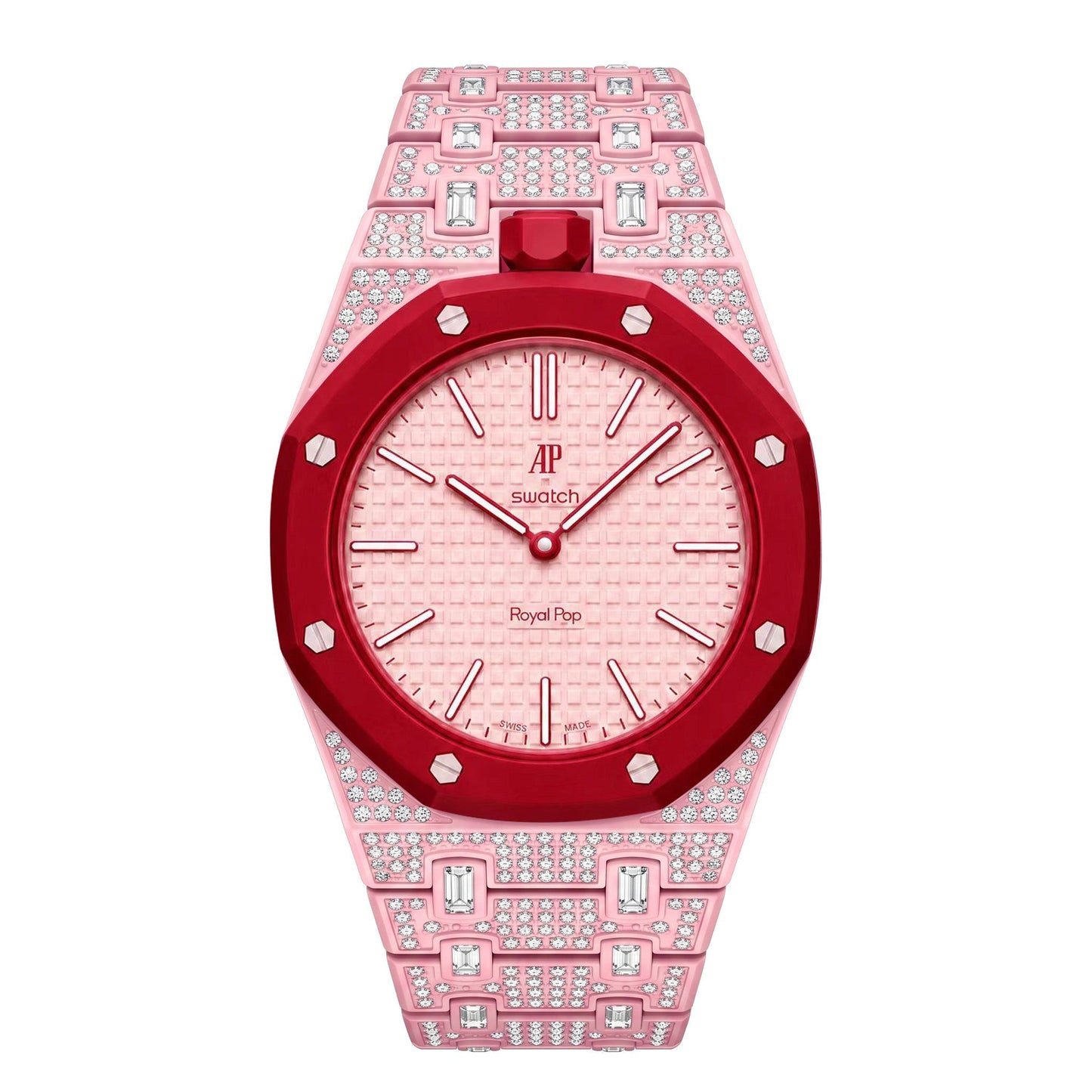 [Riva Jewelry]Royal Oak Pop Exclusive Bioceramic Case & Bioceramic Strap Full Diamond