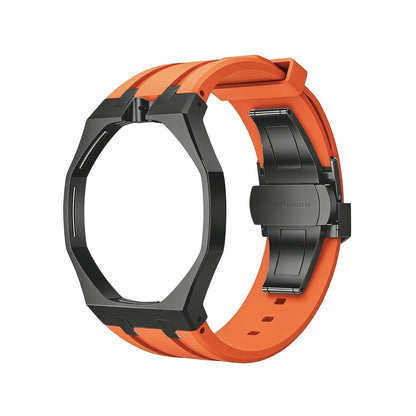 [Riva Jewelry]OAK POP BLACK STEEL CASE & SILICONE STRAP
