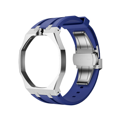 [Riva Jewelry]OAK POP DARK BLUE STEEL SILICONE STRAP