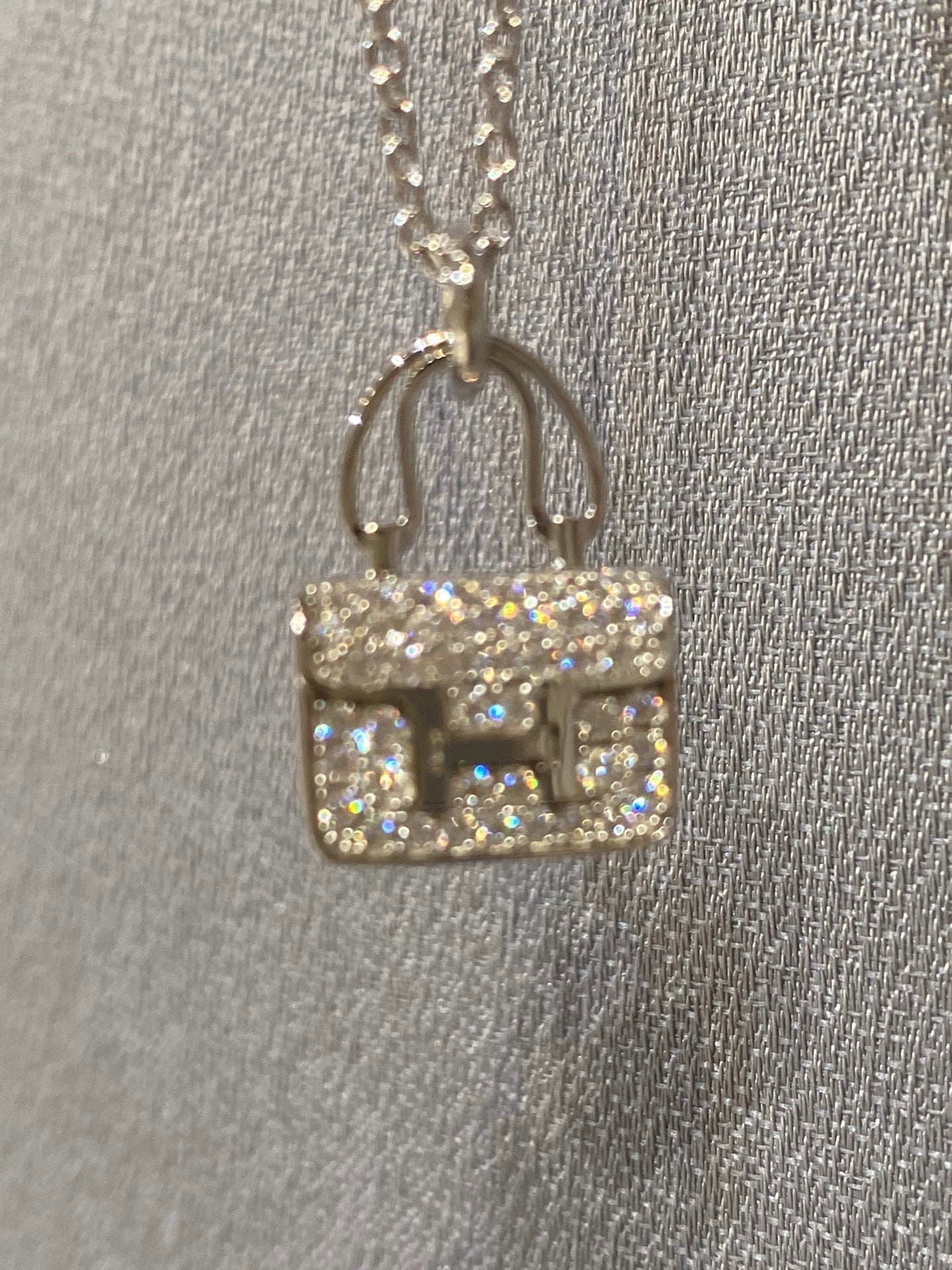 [Riva Jewelry]CONSTANCE PEDANT DIAMOND NECKLACE
