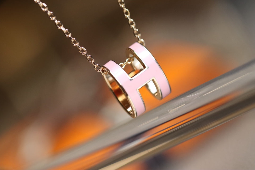 [Riva Jewelry]POP H PEDANT ROSE GOLD