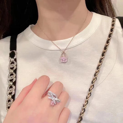 [Riva Jewelry]CONSTANCE PEDANT PURPLE DIAMOND NECKLACE