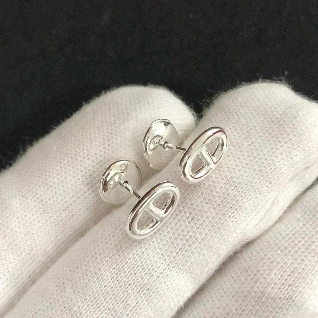 [Riva Jewelry]CHAINE SMALL EARRINGS GOLD AND SILVER