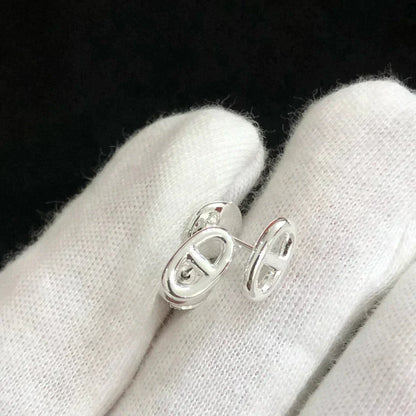 [Riva Jewelry]CHAINE SMALL EARRINGS GOLD AND SILVER