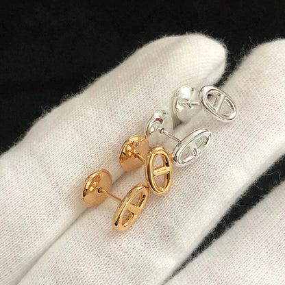 [Riva Jewelry]CHAINE SMALL EARRINGS GOLD AND SILVER