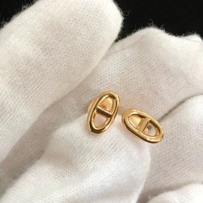 [Riva Jewelry]CHAINE SMALL EARRINGS GOLD AND SILVER