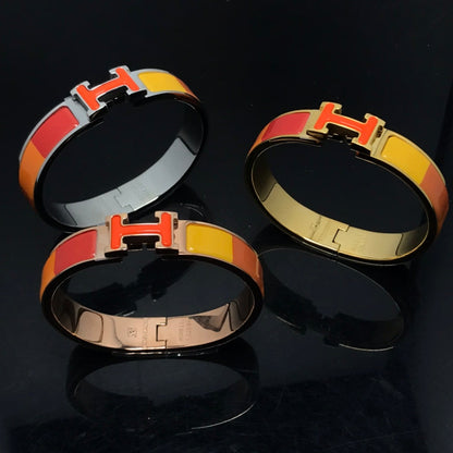 [Riva Jewelry]H BRACELET ORANGE RAINBOW CERAMIC