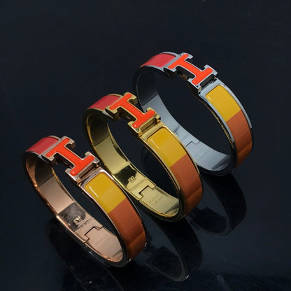 [Riva Jewelry]H BRACELET ORANGE RAINBOW CERAMIC