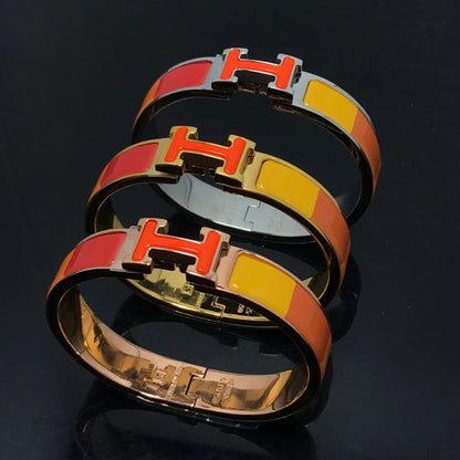 [Riva Jewelry]H BRACELET ORANGE RAINBOW CERAMIC