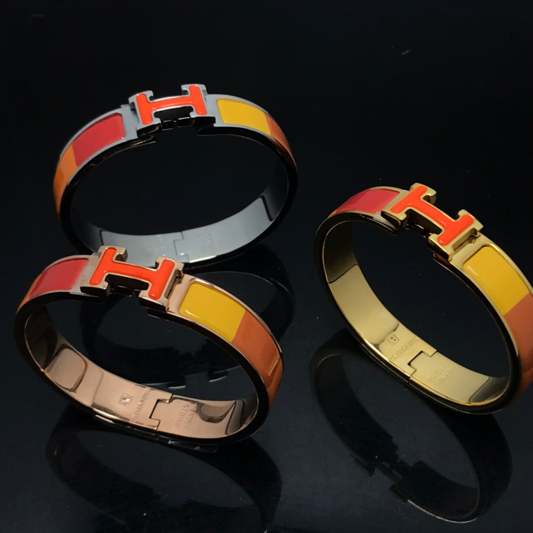 [Riva Jewelry]H BRACELET ORANGE RAINBOW CERAMIC