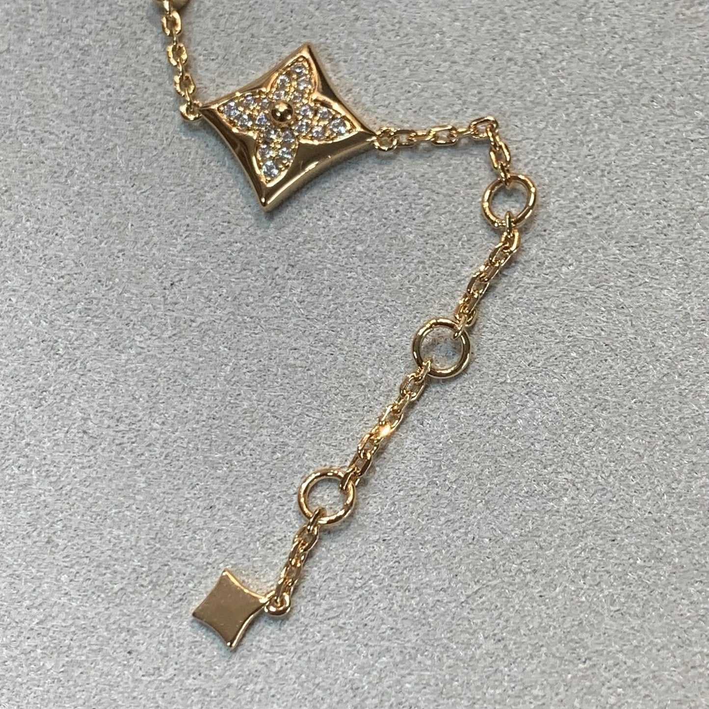 [Riva Jewelry]STAR AND SUN 4 MOTIFS GOLD DIAMONDS BRACELET