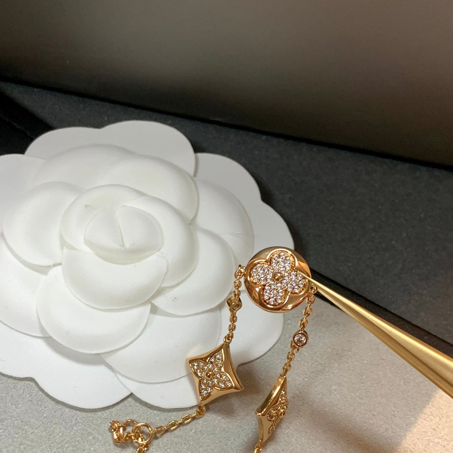 [Riva Jewelry]STAR AND SUN 4 MOTIFS GOLD DIAMONDS BRACELET
