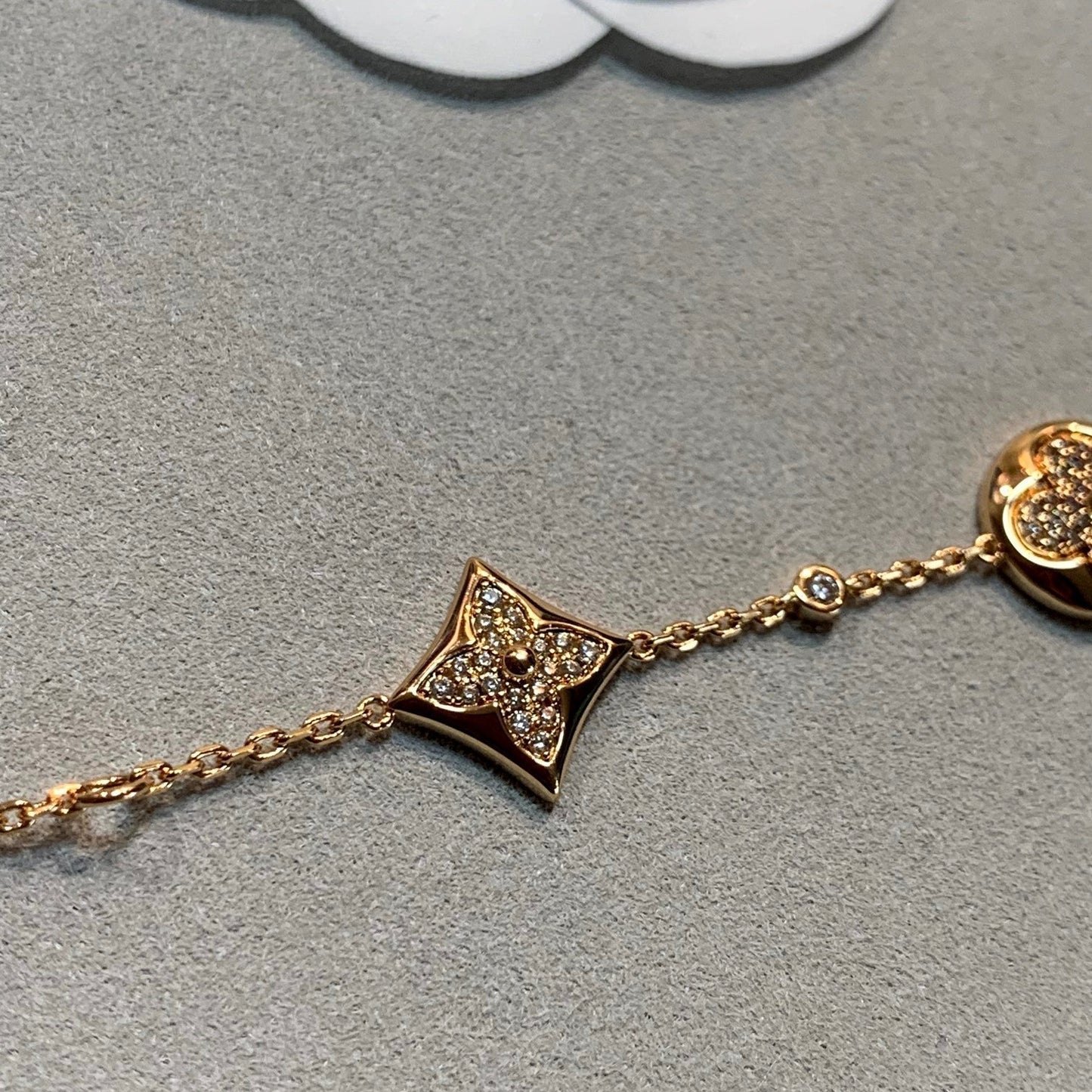 [Riva Jewelry]STAR AND SUN 4 MOTIFS GOLD DIAMONDS BRACELET