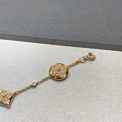 [Riva Jewelry]STAR AND SUN 4 MOTIFS GOLD DIAMONDS BRACELET