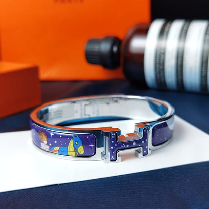 [Riva Jewelry]H STAR AND MOON BRACELET 12MM