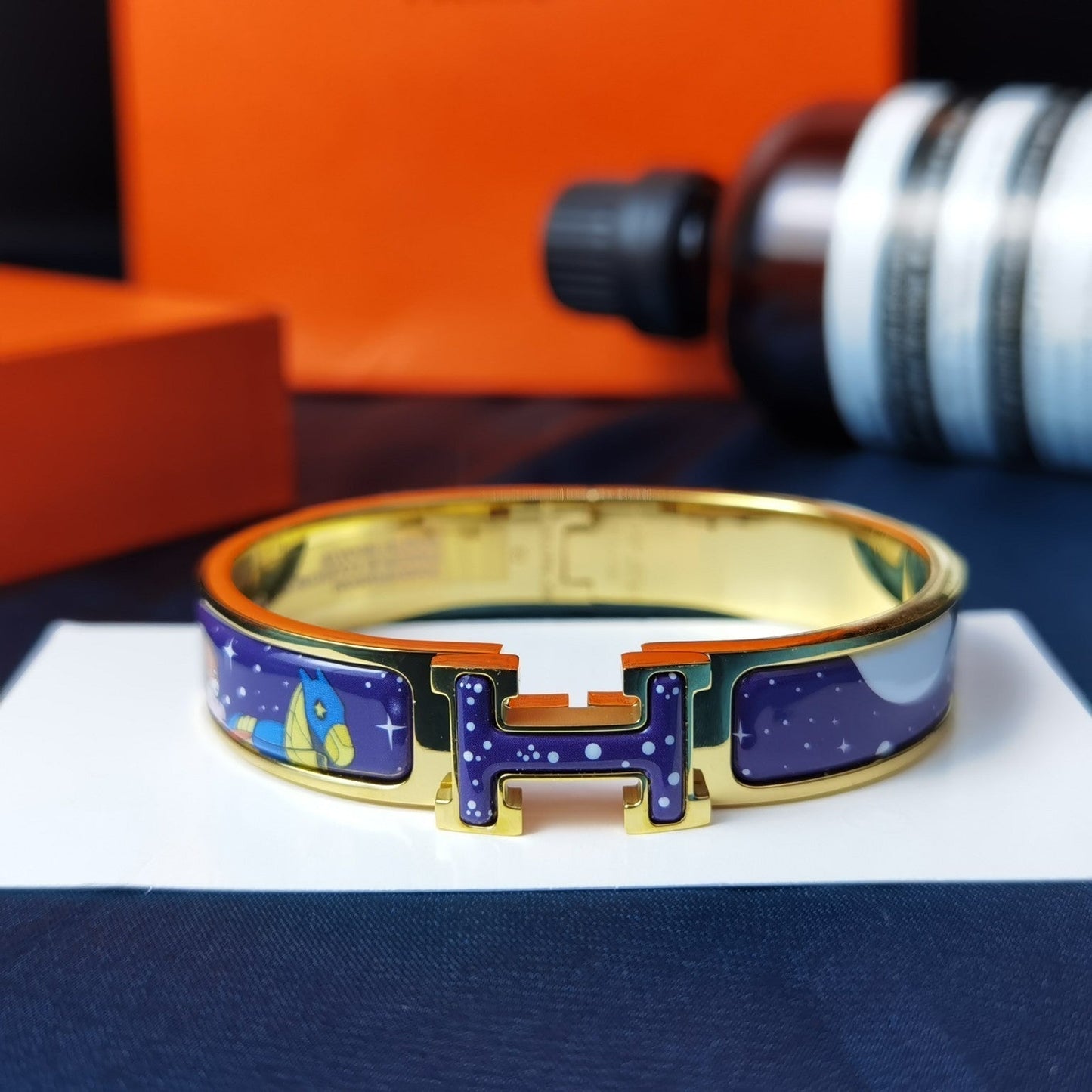 [Riva Jewelry]H STAR AND MOON BRACELET 12MM