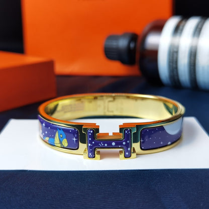 [Riva Jewelry]H STAR AND MOON BRACELET 12MM