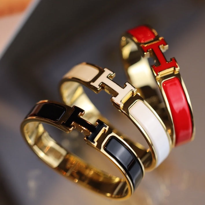 [Riva Jewelry]H BRACELET 12MM GOLD
