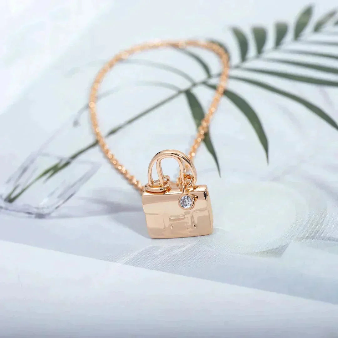 [Riva Jewelry]AMULETTE PEDANT ROSE GOLD NECKLACE