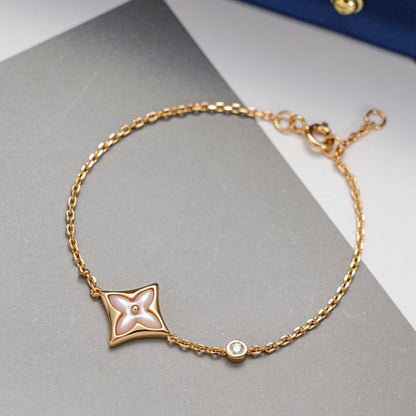 [Riva Jewelry]STAR 1 DIAMOND ROSE GOLD BRACELET