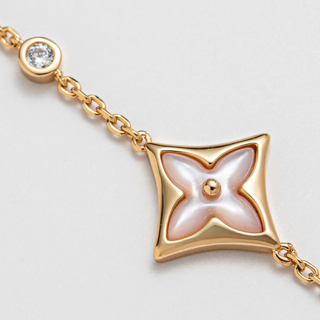 [Riva Jewelry]STAR 1 DIAMOND ROSE GOLD BRACELET