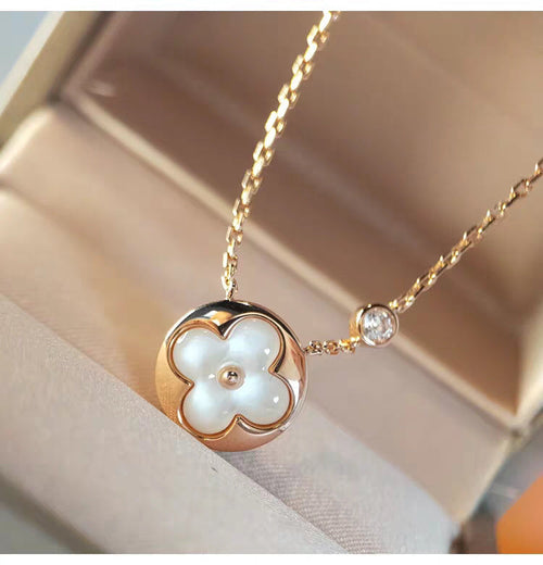 [Riva Jewelry]SUN MOP GOLD 1 DIAMOND NECKLACE