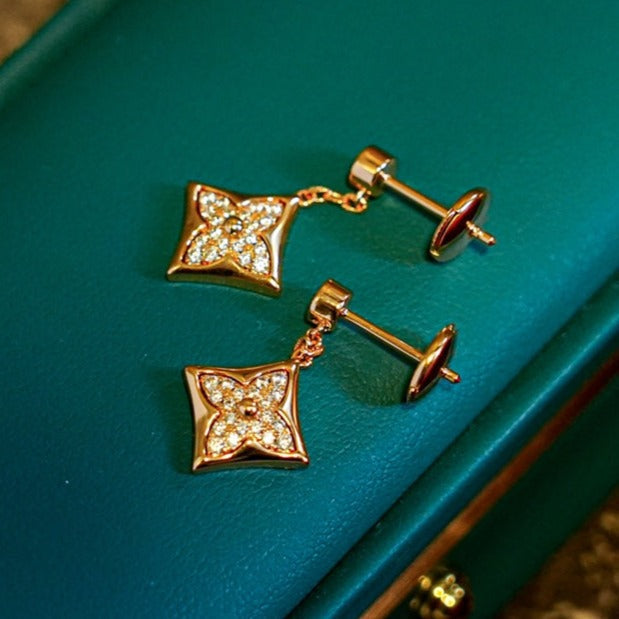 [Riva Jewelry]STAR DIAMONDS EARRINGS GOLD