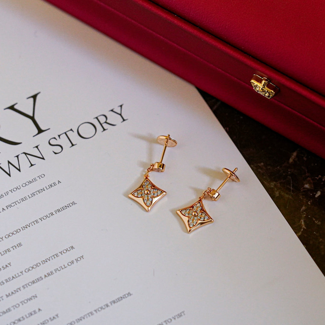 [Riva Jewelry]STAR DIAMONDS EARRINGS GOLD