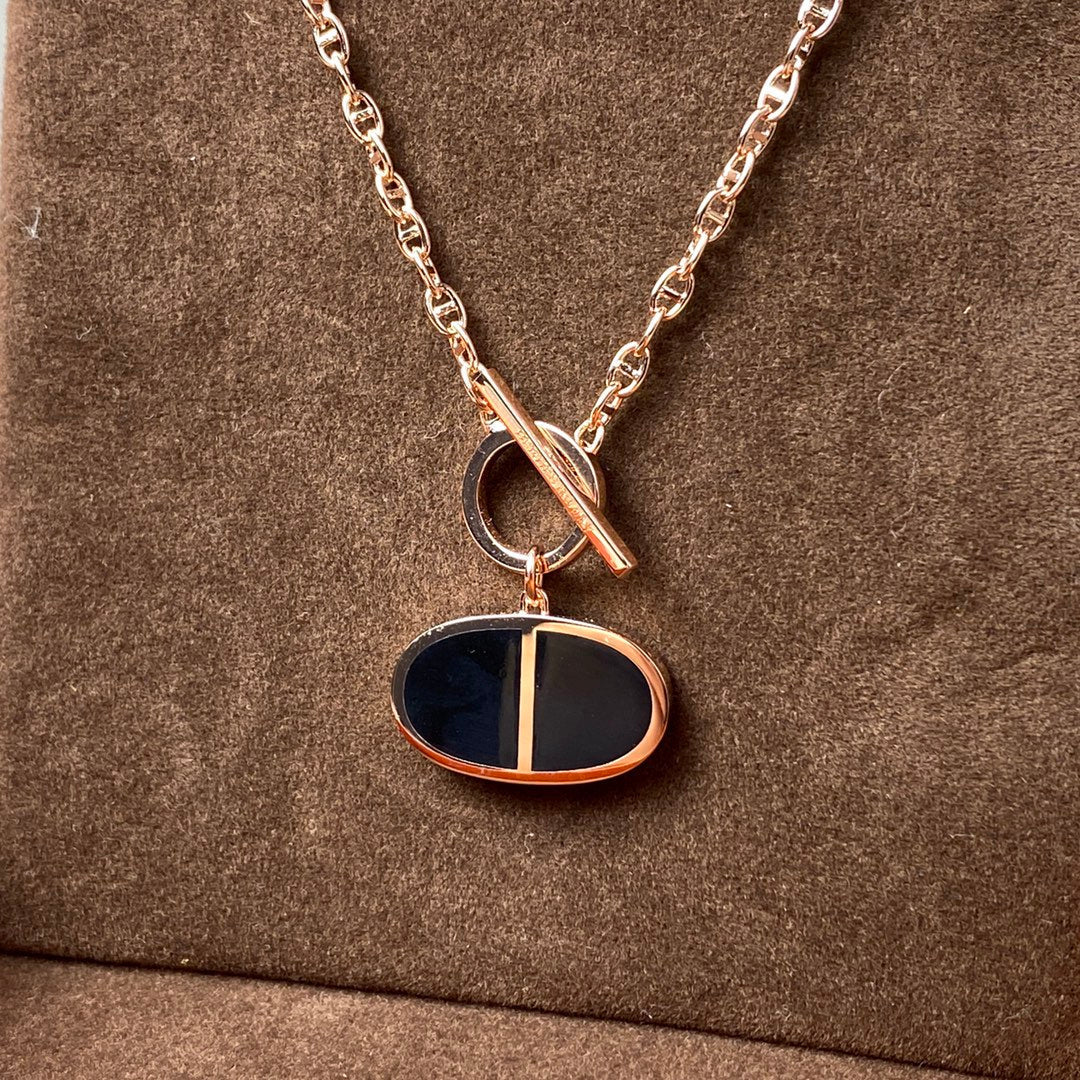 [Riva Jewelry]CHAINE VERSO BLACK CERAMIC NECKLACE