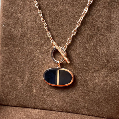 [Riva Jewelry]CHAINE VERSO BLACK CERAMIC NECKLACE