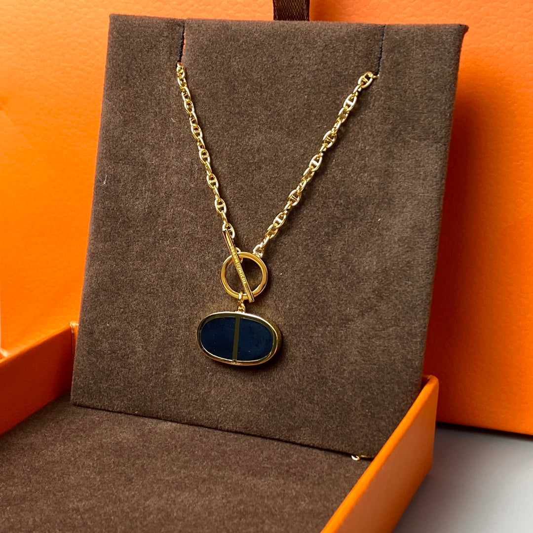 [Riva Jewelry]CHAINE VERSO BLACK CERAMIC NECKLACE