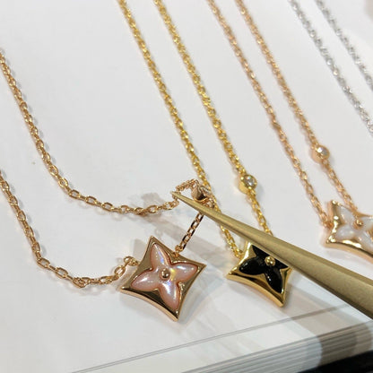 [Riva Jewelry]STAR BLACK MOP NECKLACE