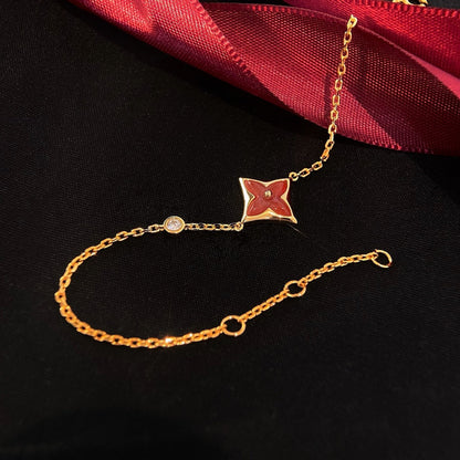 [Riva Jewelry]COLOR STAR CARNELIAN ROSE GOLD DIAMOND BRACELET