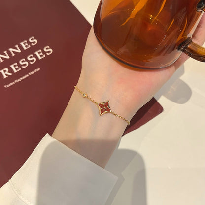 [Riva Jewelry]COLOR STAR CARNELIAN ROSE GOLD DIAMOND BRACELET