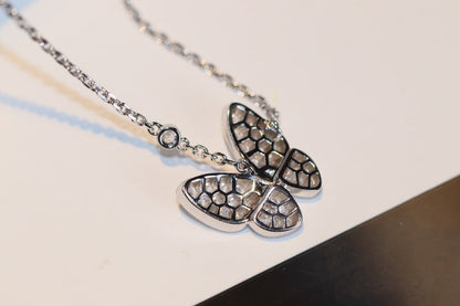 [Riva Jewelry]BUTTERFLY DIAMOND CHARM NECKLACE