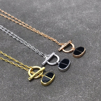 [Riva Jewelry]CHAINE VERSO BLACK CERAMIC  NECKLACE