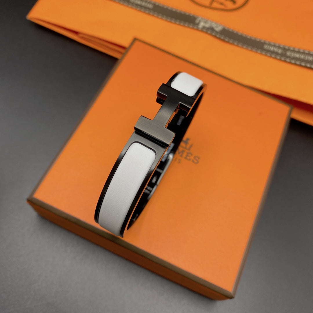 [Riva Jewelry]H BRACELET 12MM BLACK WHITE CERAMIC