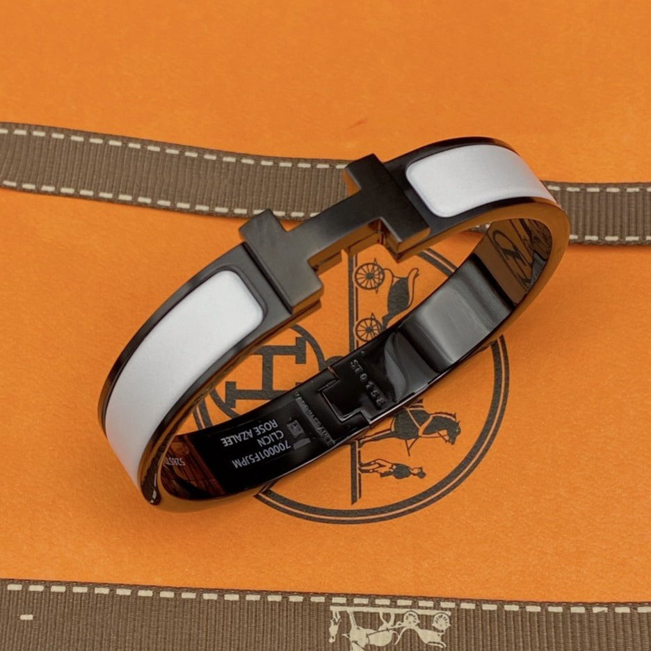 [Riva Jewelry]H BRACELET 12MM BLACK WHITE CERAMIC