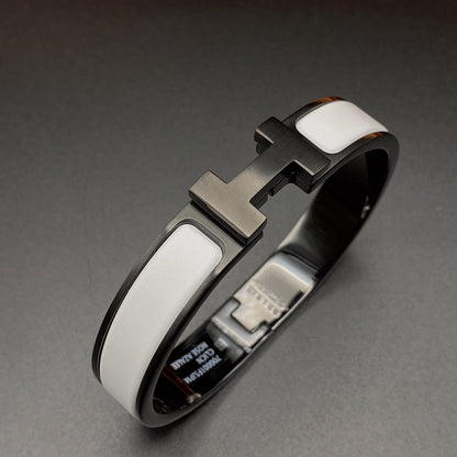 [Riva Jewelry]H BRACELET 12MM BLACK WHITE CERAMIC