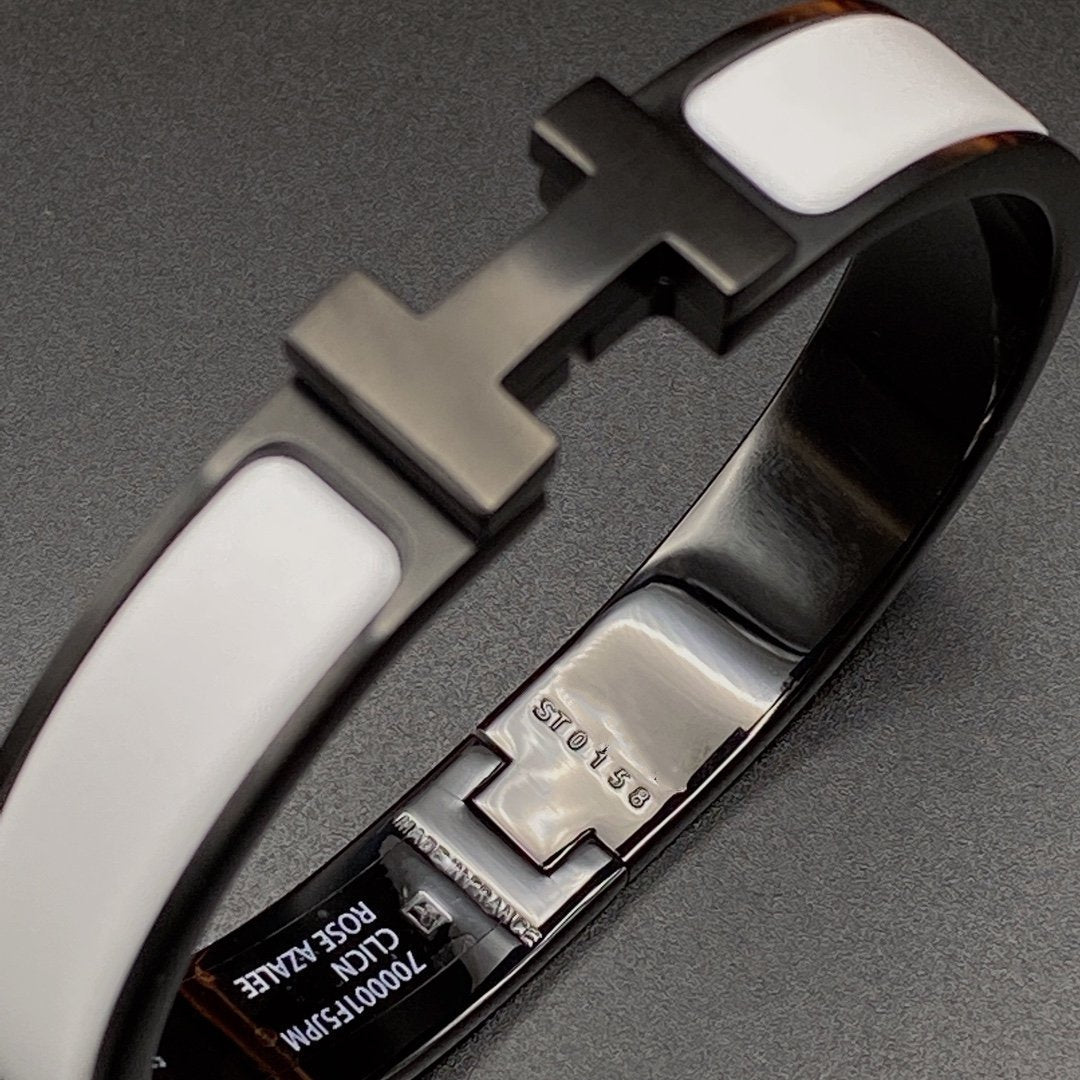 [Riva Jewelry]H BRACELET 12MM BLACK WHITE CERAMIC