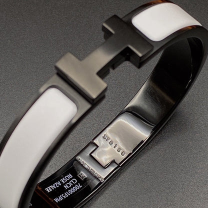 [Riva Jewelry]H BRACELET 12MM BLACK WHITE CERAMIC