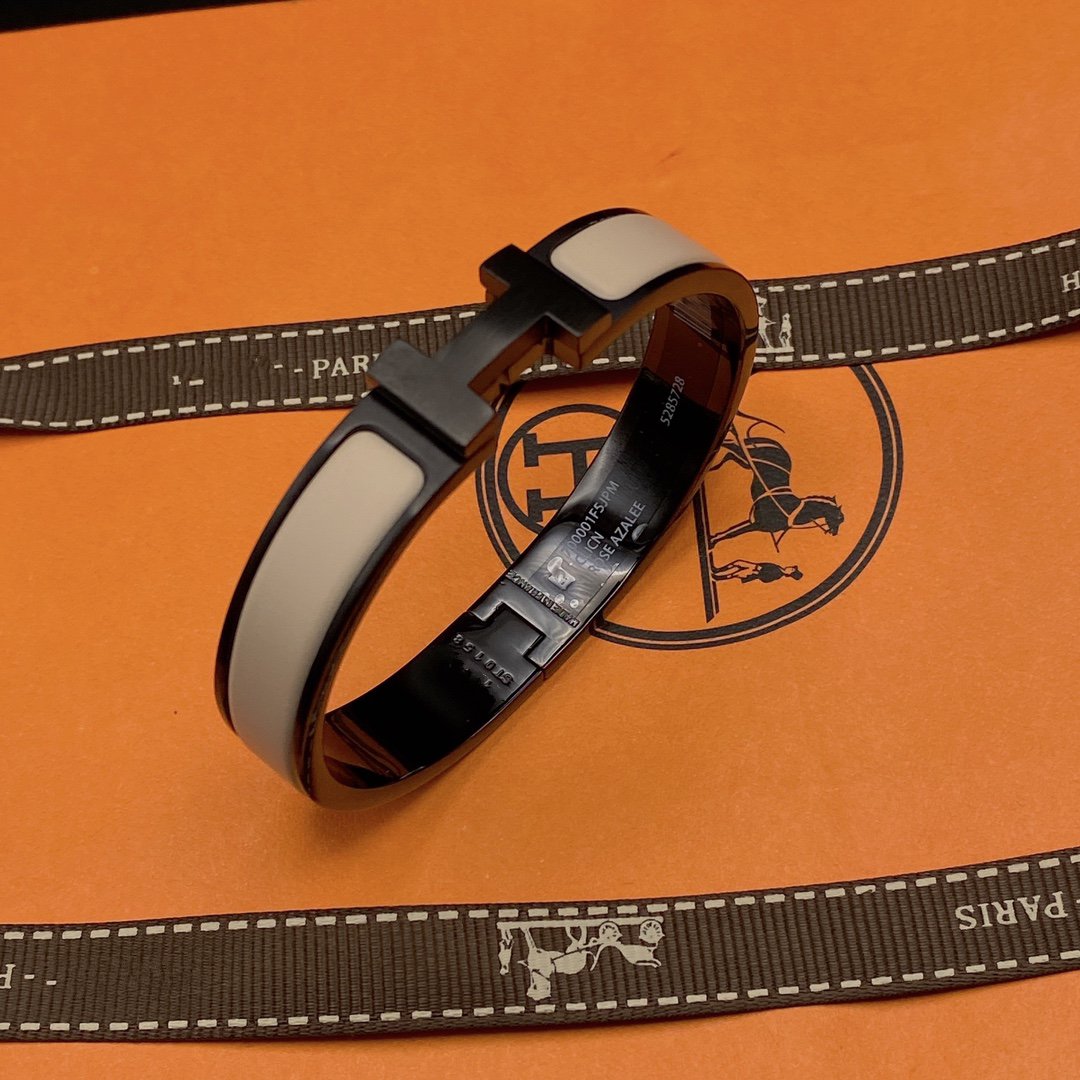 [Riva Jewelry]H BRACELET 12MM BLACK BEIGE CERAMIC