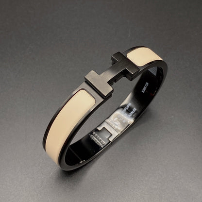 [Riva Jewelry]H BRACELET 12MM BLACK BEIGE CERAMIC