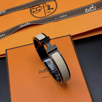 [Riva Jewelry]H BRACELET 12MM BLACK BEIGE CERAMIC