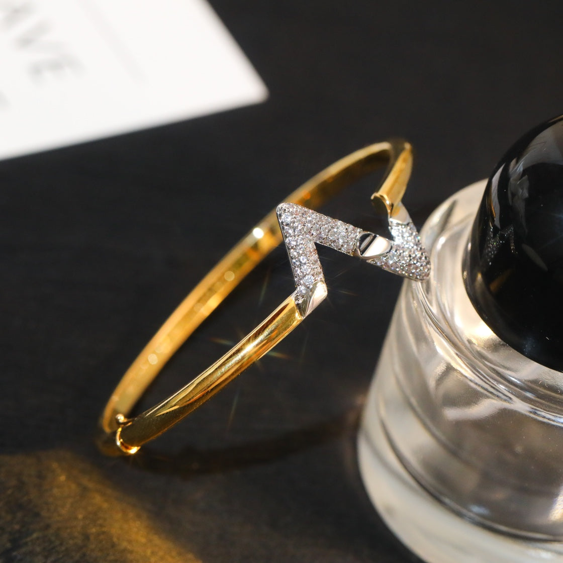[Riva Jewelry]VOLTE UPSITE DOWN GOLD DIAMOND BRACELET