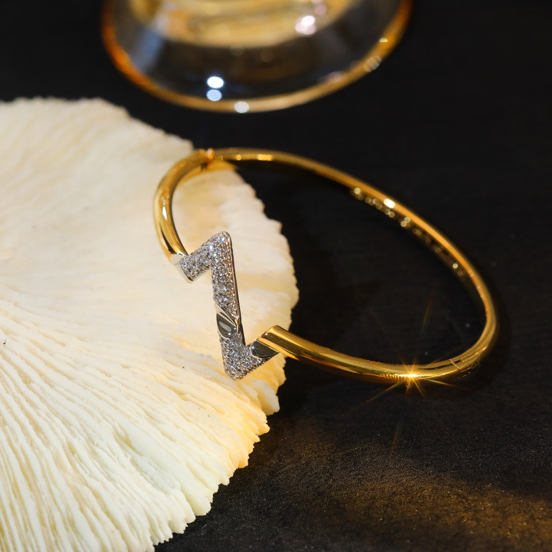 [Riva Jewelry]VOLTE UPSITE DOWN GOLD DIAMOND BRACELET